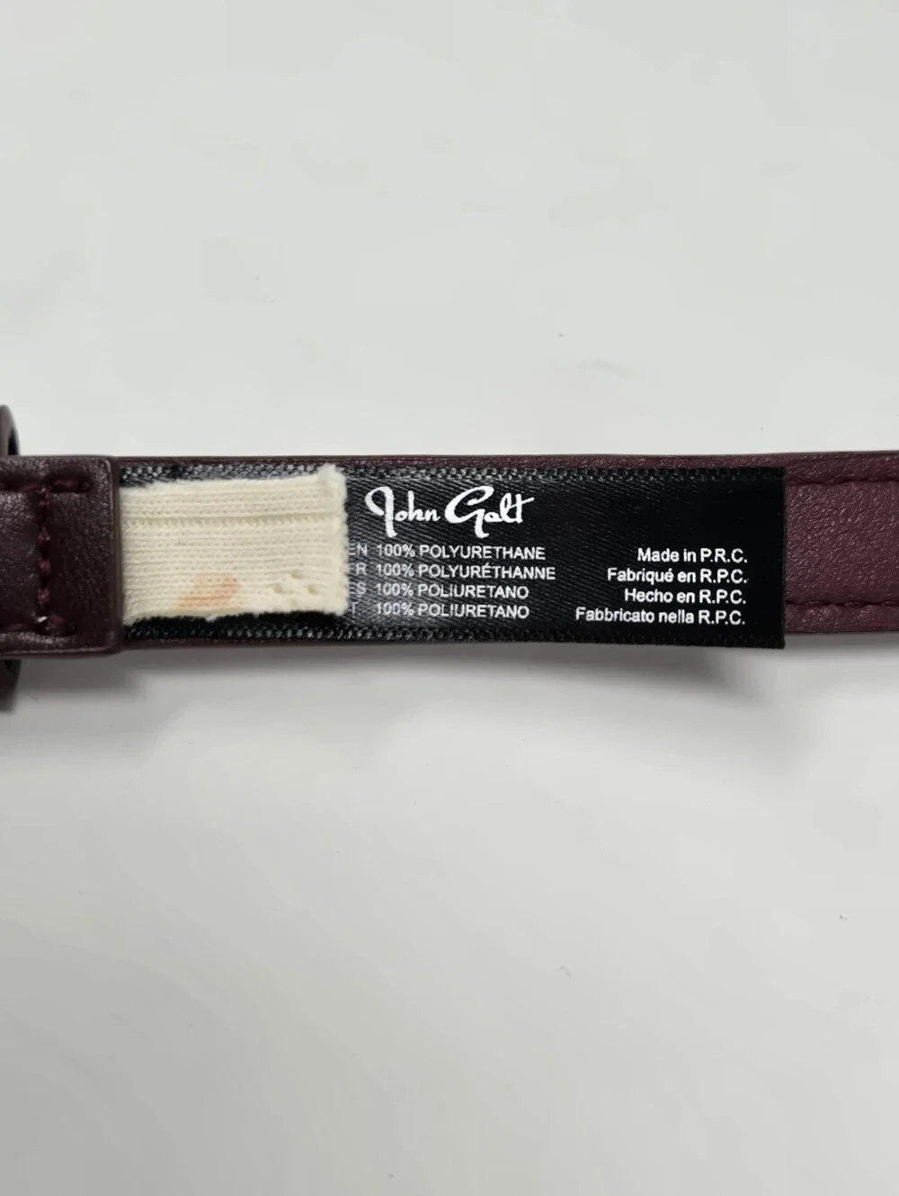 JOHN GALT MAROON OXBLOOD FAUX LEATHER SKINNY BELT UNISEX OS DARK ACADEMIA SCHOOL